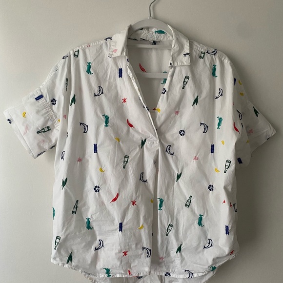 Madewell Summer Friday Embroidered Courier Button-Back Shirt - Picture 5 of 8